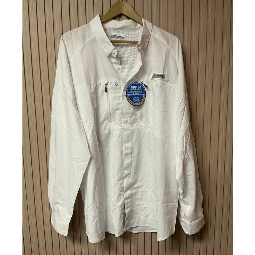 Columbia Terminal Tackle Long Sleeve Shirt White Size XL NWT